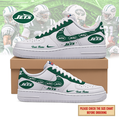 VIRAL EDITION - NEW CUSTOMIZED NFL25 NYJ NEW YORK JETS AF1 SHOES