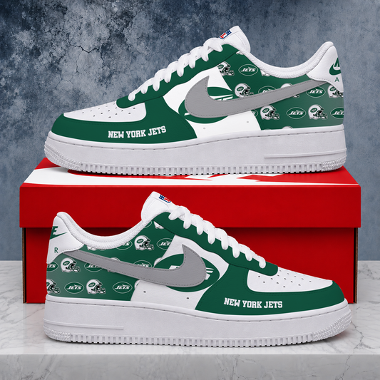 FINAL SALE - NEW CUSTOMIZED NFL25 NYJ NEW YORK JETS AF1 SHOES