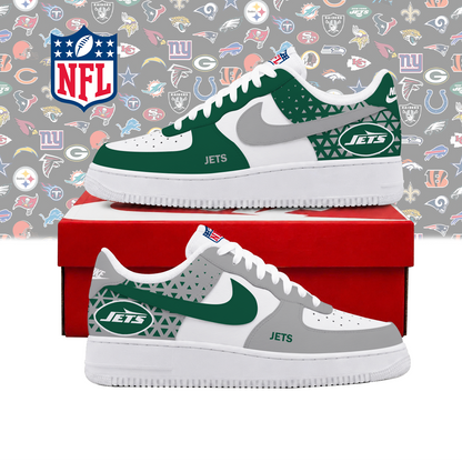 SPECIAL EDITION - NEW CUSTOMIZED NFL25 NYJ NEW YORK JETS AF1 SHOES