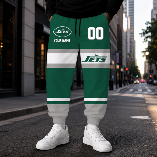 EXCLUSIVE EDITION - NEW CUSTOMIZED NFL25 NYJ NEW YORK JETS SWEATPANTS