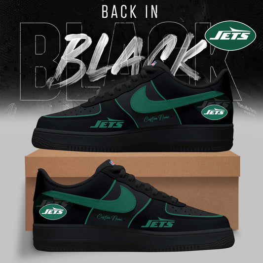 FINAL SALE - NEW CUSTOMIZED NFL25 NYJ NEW YORK JETS AF1 SNEAKERS
