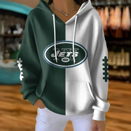 VIRAL EDITION - NEW CUSTOMIZED NFL25 NYJ NEW YORK JETS RIBBED HOODIE & SWEATSHIRT