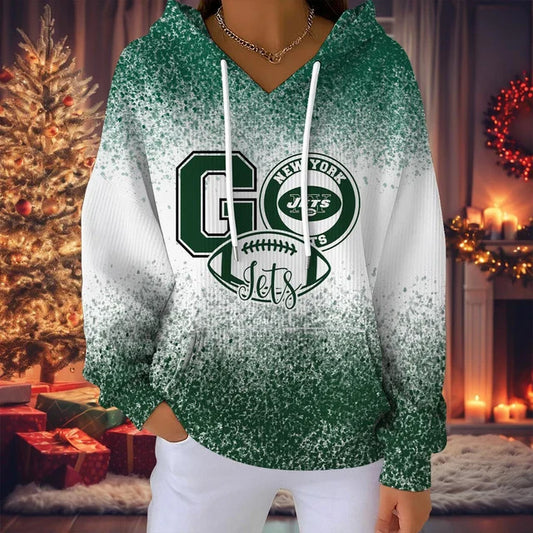 SPECIAL EDITION - NEW CUSTOMIZED NFL25 NYJ NEW YORK JETS RIBBED HOODIE & SWEATSHIRT