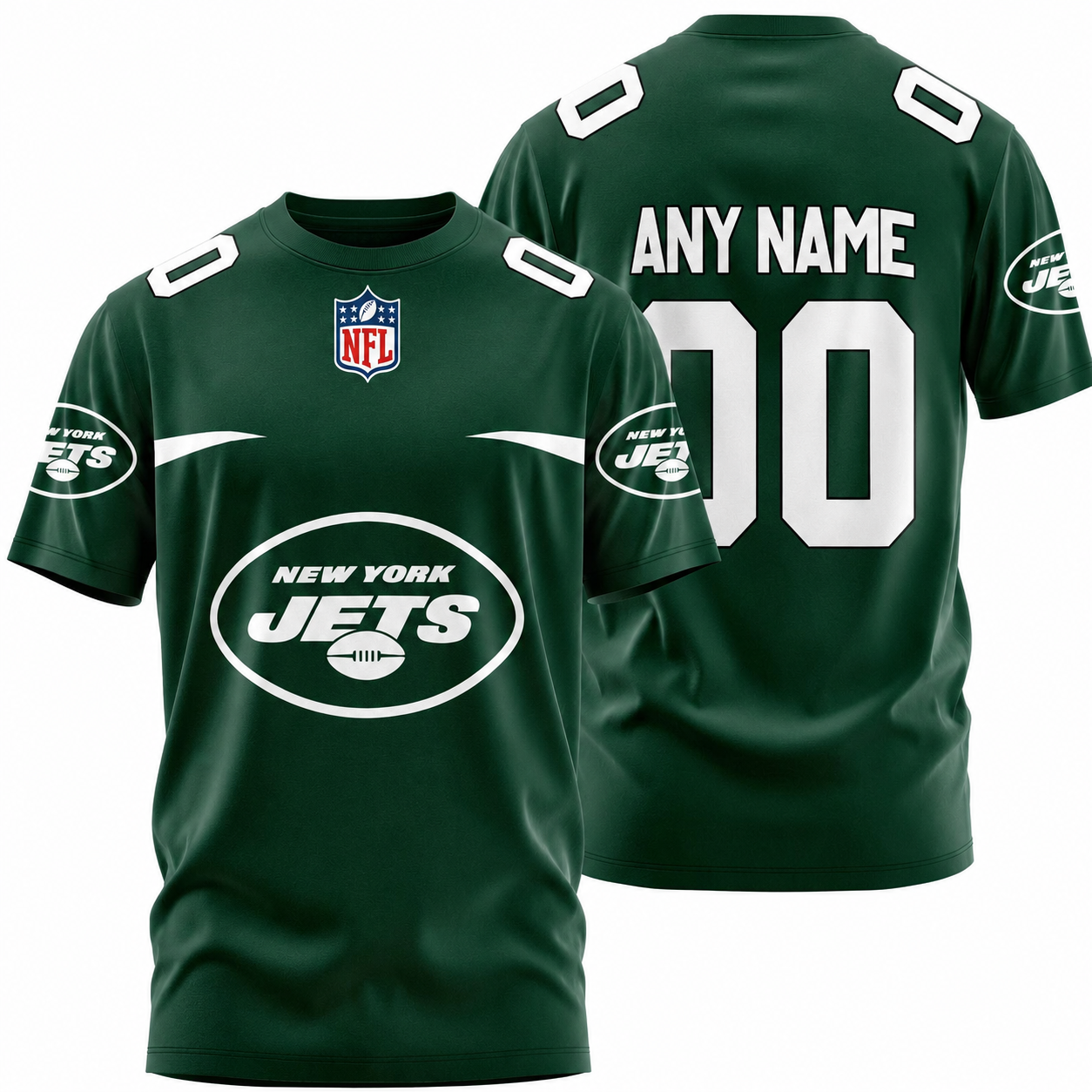 FINAL SALE - NEW CUSTOMIZED NFL25 NYJ NEW YORK JETS T-SHIRT, POLO SHIRT, ZIP POLO SHIRT, SWEATSHIRT, HOODIE & ZIP HOODIE