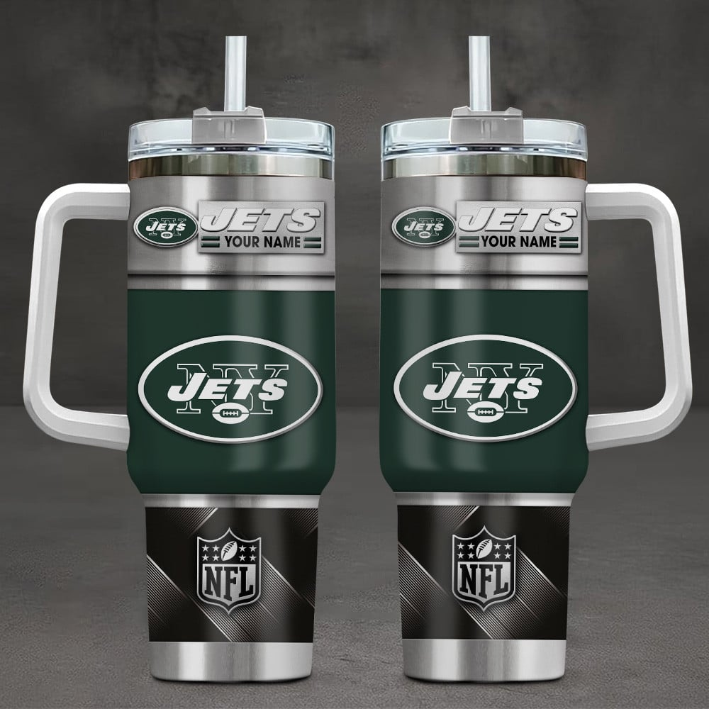 FINAL SALE - NEW CUSTOMIZED NFL25 NYJ NEW YORK JETS TUMBLER CUP