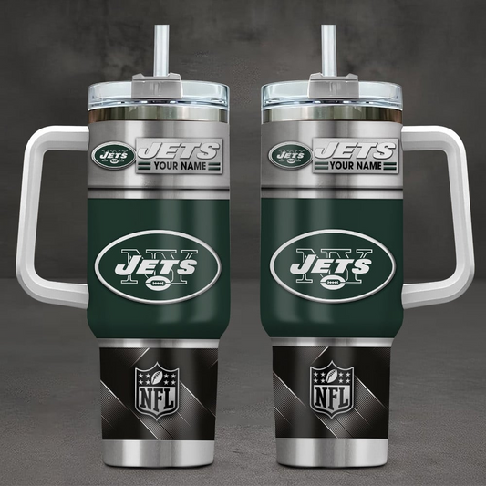 FINAL SALE - NEW CUSTOMIZED NFL25 NYJ NEW YORK JETS TUMBLER CUP