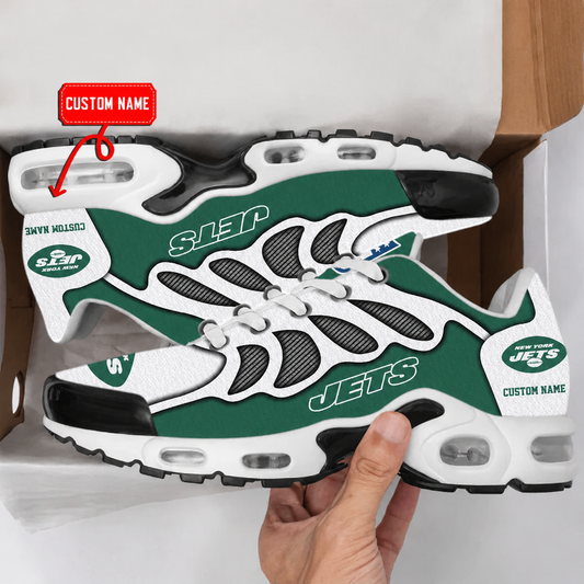 HOT DEAL - NEW CUSTOMIZED NFL25 NYJ NEW YORK JETS AIR MAX PLUS SNEAKERS