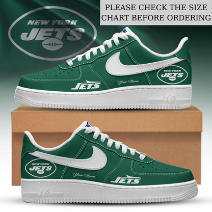 FLASH SALE - NEW CUSTOMIZED NFL25 NYJ NEW YORK JETS AF1 SHOES