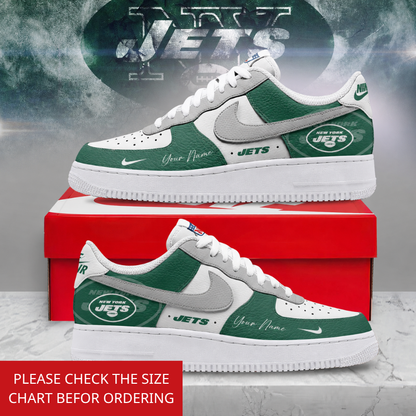 FINAL SALE - NEW CUSTOMIZED NFL25 NYJ NEW YORK JETS AF1 SHOES