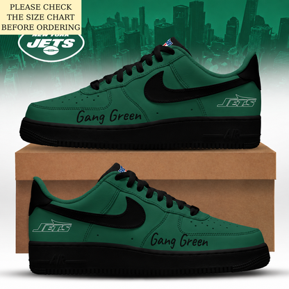 HOT DEAL - NEW CUSTOMIZED NFL25 NYJ NEW YORK JETS AF1 SHOES