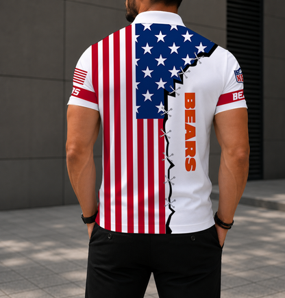 LIMITED EDITION - NEW CUSTOMIZED NFL26 CCB CHICAGO BEARS POLO SHIRT, ZIP POLO SHIRT & T-SHIRTS
