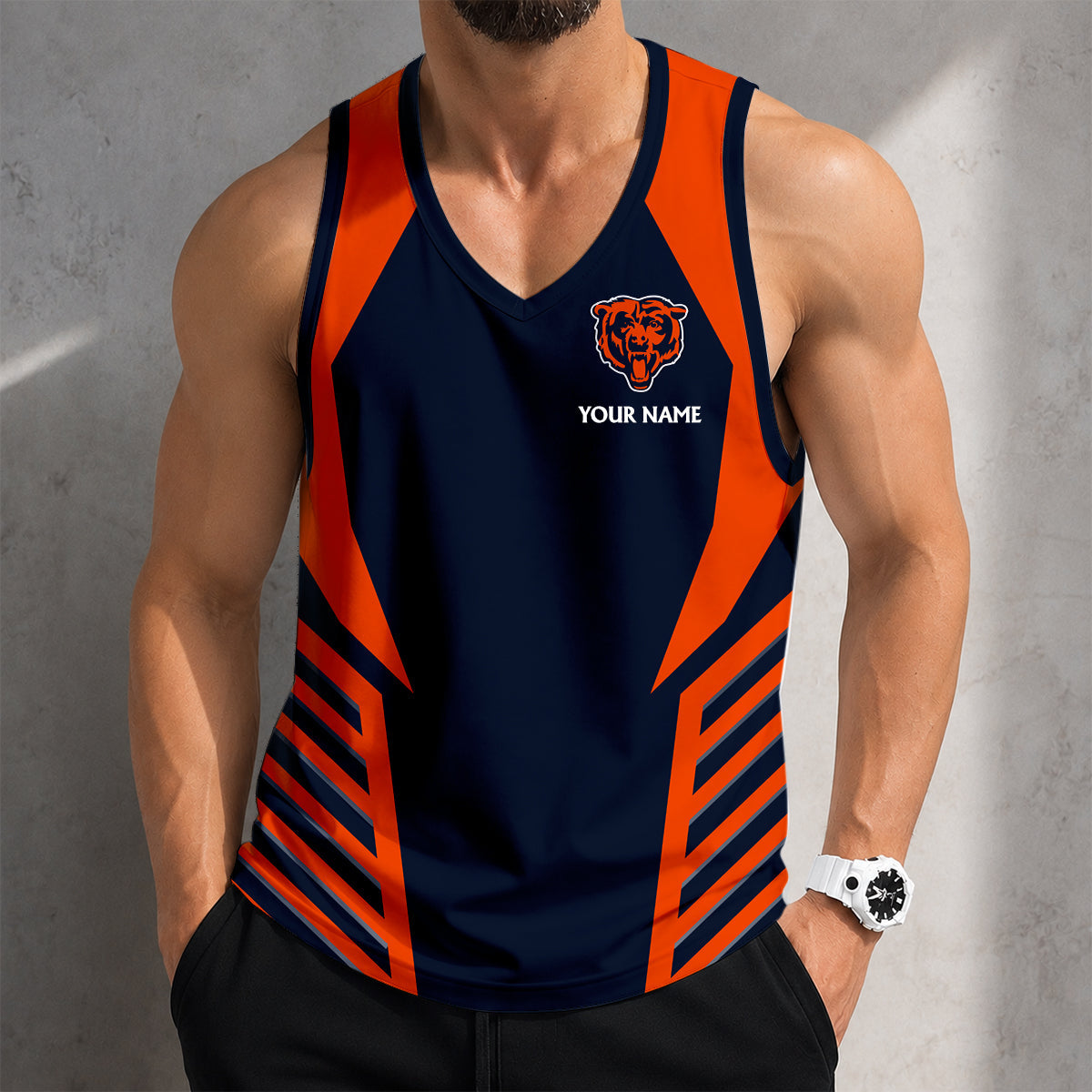 LIMITED EDITION - NEW CUSTOMIZED NFL26 CCB CHICAGO BEARS TANK TOP