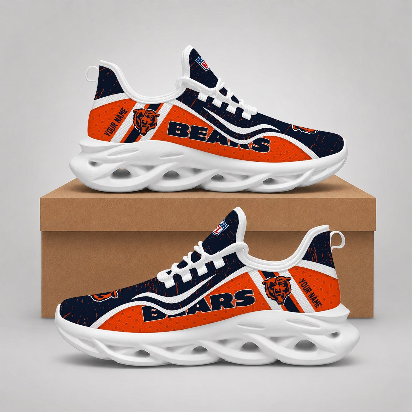 LIMITED EDITION - NEW CUSTOMIZED NFL26 CCB CHICAGO BEARS MAX SOUL SHOES