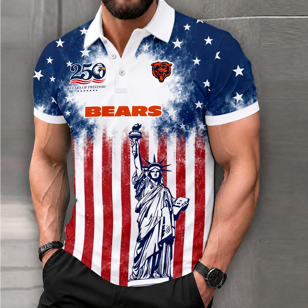 LIMITED EDITION - NEW CUSTOMIZED NFL26 CCB CHICAGO BEARS POLO SHIRT, ZIP POLO SHIRT & T-SHIRTS