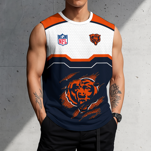 FINAL SALE - NEW CUSTOMIZED NFL26 CCB CHICAGO BEARS MEN'S GYM SHIRT