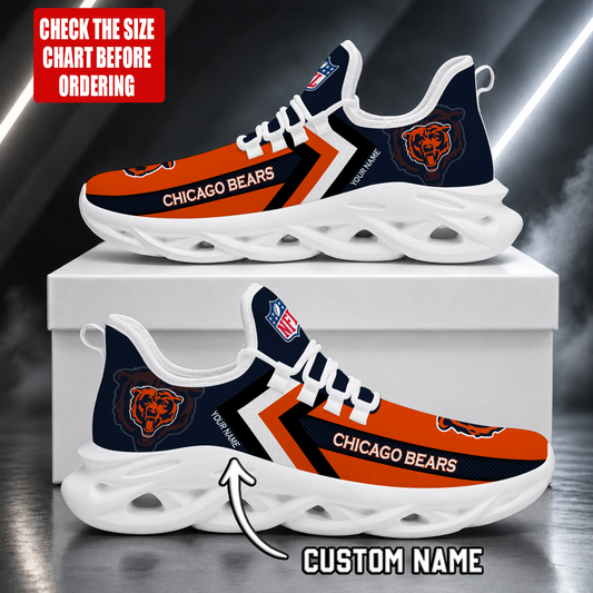 FINAL SALE - NEW CUSTOMIZED NFL26 CCB CHICAGO BEARS UNISEX MAX SOUL SHOES