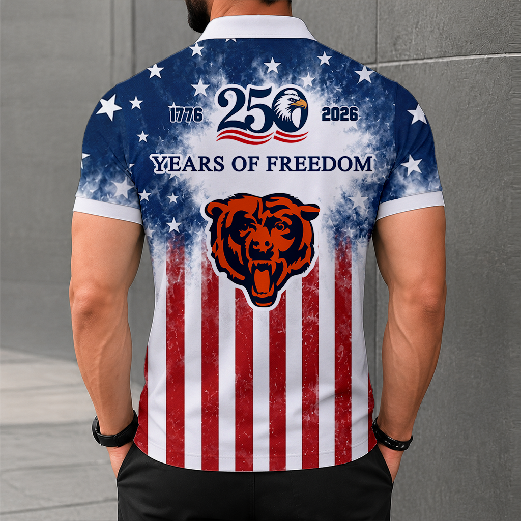 LIMITED EDITION - NEW CUSTOMIZED NFL26 CCB CHICAGO BEARS POLO SHIRT, ZIP POLO SHIRT & T-SHIRTS