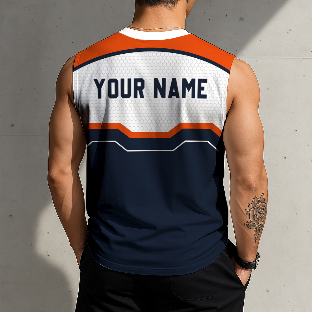 FINAL SALE - NEW CUSTOMIZED NFL26 CCB CHICAGO BEARS MEN'S GYM SHIRT
