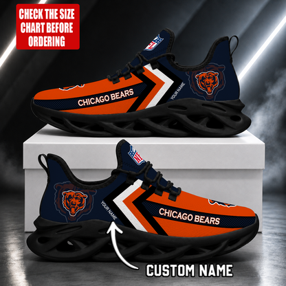 FINAL SALE - NEW CUSTOMIZED NFL26 CCB CHICAGO BEARS UNISEX MAX SOUL SHOES