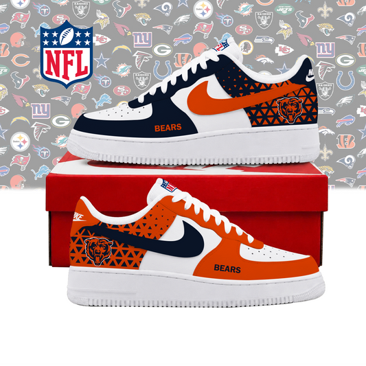 SPECIAL EDITION - NEW CUSTOMIZED NFL26 CCB CHICAGO BEARS AF1 SHOES