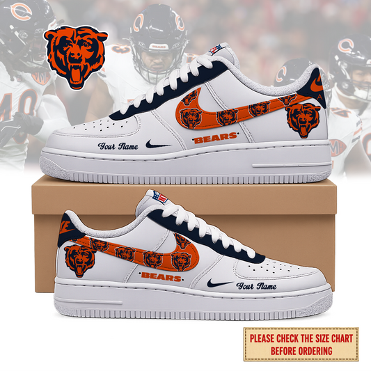 VIRAL EDITION - NEW CUSTOMIZED NFL26 CCB CHICAGO BEARS AF1 SHOES