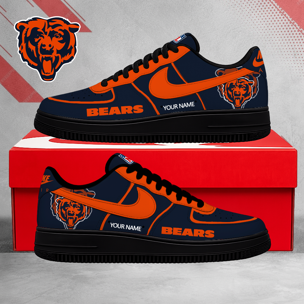 EXCLUSIVE EDITION - NEW CUSTOMIZED NFL26 CCB CHICAGO BEARS AF1 SHOES