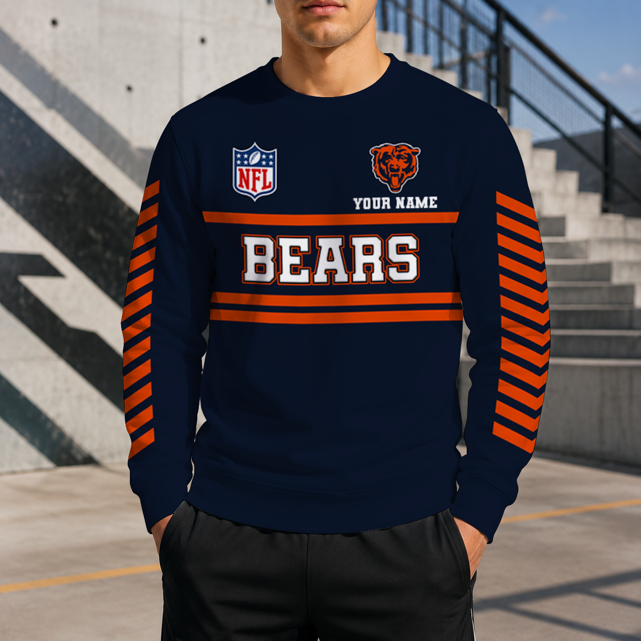 FINAL SALE - NEW CUSTOMIZED NFL26 CCB CHICAGO BEARS UNISEX SWEATSHIRT