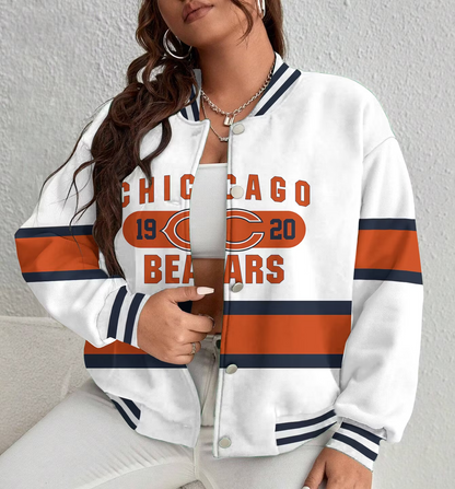 FINAL SALE - NEW CUSTOMIZED NFL26 CCB CHICAGO BEARS SATIN VARSITY & BASEBALL JACKET