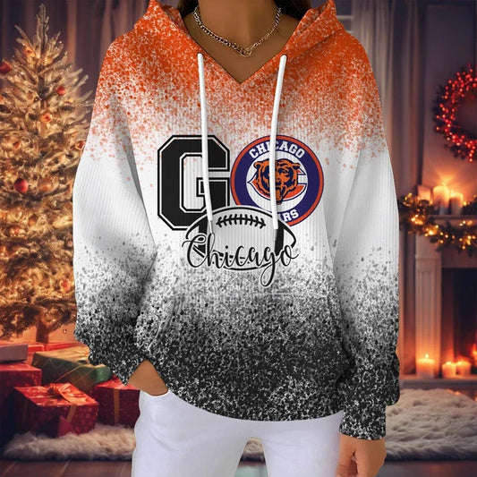 SPECIAL EDITION - NEW CUSTOMIZED NFL26 CCB CHICAGO BEARS RIBBED HOODIE & SWEATSHIRT