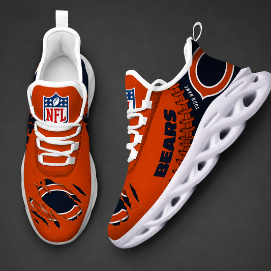 FINAL SALE - NEW CUSTOMIZED NFL26 CCB CHICAGO BEARS UNISEX MAX SOUL SHOES