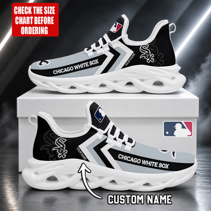 FINAL SALE - NEW CUSTOMIZED MLB26 CWS CHICAGO WHITE SOX MAX SOUL SHOES