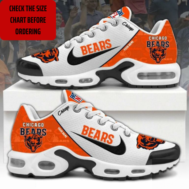 LIMITED EDITION - NEW CUSTOMIZED NFL26 CCB CHICAGO BEARS AIR MAX PLUS SNEAKERS