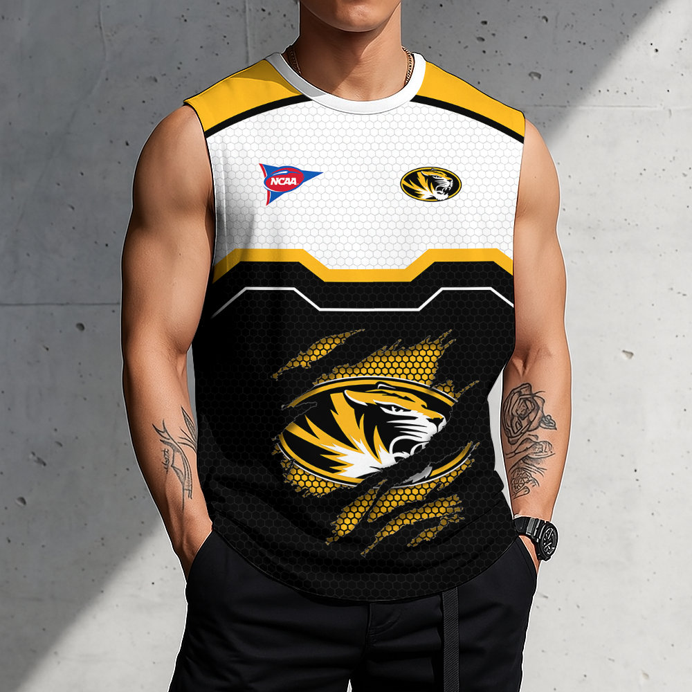 SPECIAL EDITION - NEW CUSTOMIZED NCAA FBS26 MST MISSOURI TIGERS MEN'S GYM SHIRT