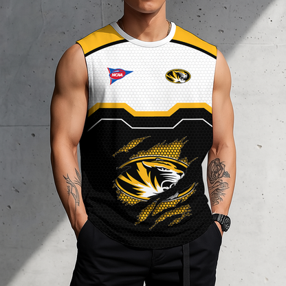 SPECIAL EDITION - NEW CUSTOMIZED NCAA FBS26 MST MISSOURI TIGERS MEN'S GYM SHIRT