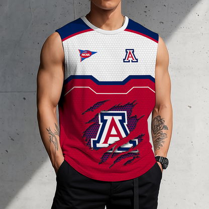 SPECIAL EDITION - NEW CUSTOMIZED NCAA FBS27 ARW ARIZONA WILDCATS MEN'S GYM SHIRT