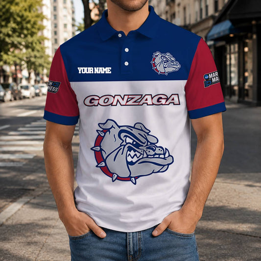 MEGA SALE - NEW CUSTOMIZED NCAA MAM27 GOB GONZAGA BULLDOGS T-SHIRT, POLO SHIRT, ZIP POLO SHIRT, SWEATSHIRT, HOODIE & ZIP HOODIE