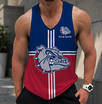 SPECIAL EDTION - NEW CUSTOMIZED NCAA MAM27 GOB GONZAGA BULLDOGS STRAPPY UNISEX TANK TOP