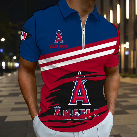 HOT DEAL - NEW CUSTOMIZED MLB27 LAA LOS ANGELES ANGELS T-SHIRT, POLO SHIRT, ZIP POLO SHIRT, SWEATSHIRT, HOODIE & ZIP HOODIE