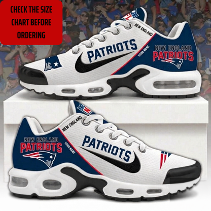 LIMITED EDITION - NEW CUSTOMIZED NFL27 NEP NEW ENGLAND PATRIOTS AIR MAX PLUS SNEAKERS