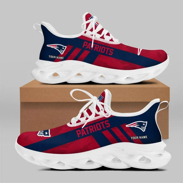 VIRAL EDITION - NEW CUSTOMIZED NFL27 NEP NEW ENGLAND PATRIOTS UNISEX MAX SOUL SHOES