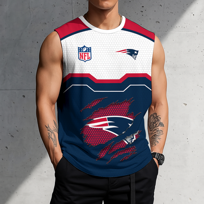 FINAL SALE - NEW CUSTOMIZED NFL27 NEP NEW ENGLAND PATRIOTS MEN'S GYM SHIRT