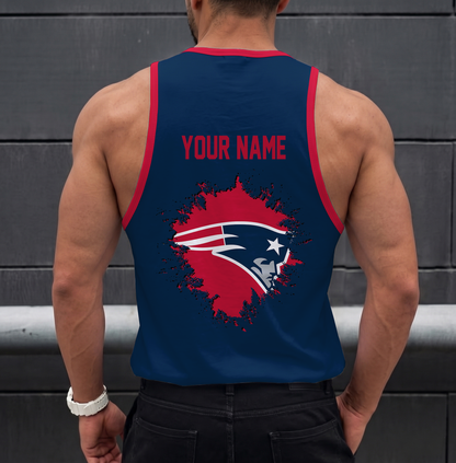 LIMITED EDITION - NEW CUSTOMIZED NFL27 NEP NEW ENGLAND PATRIOTS UNISEX TANK TOP