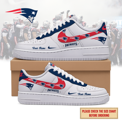 VIRAL EDITION - NEW CUSTOMIZED NFL27 NEP NEW ENGLAND PATRIOTS AF1 SHOES