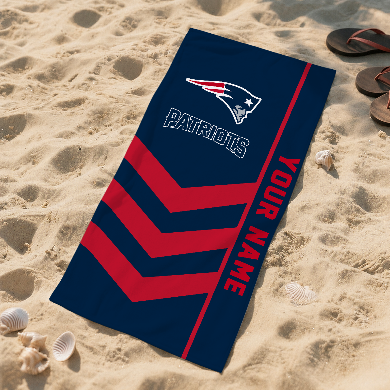HOT DEAL - NEW CUSTOMIZED NFL27 NEP NEW ENGLAND PATRIOTS BEACH TOWEL