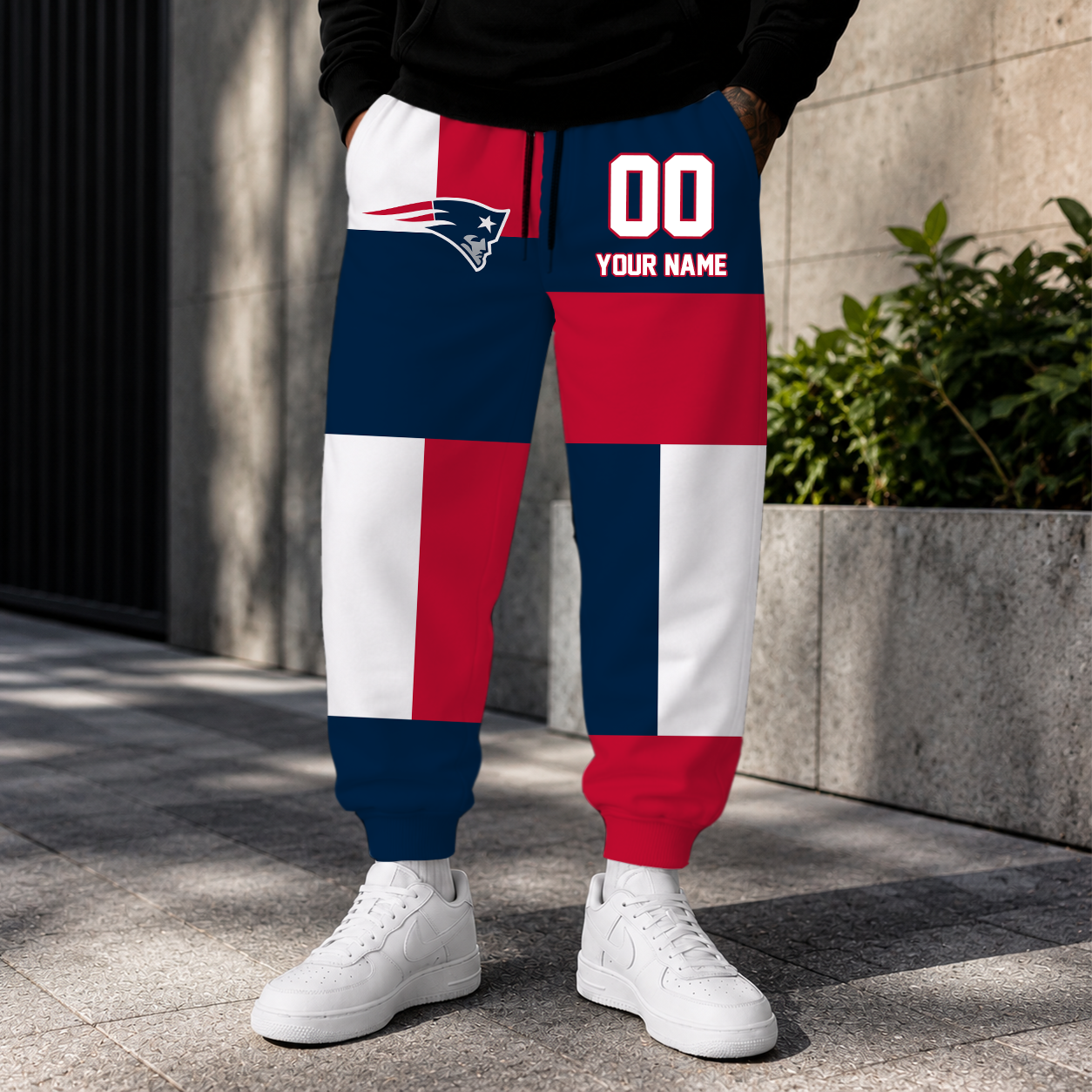 VIRAL EDITION - NEW CUSTOMIZED NFL27 NEP NEW ENGLAND PATRIOTS SWEATPANTS