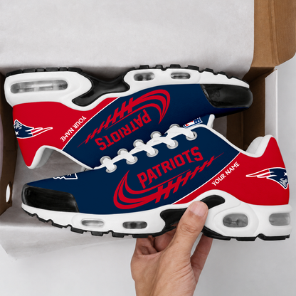 FLASH SALE - NEW CUSTOMIZED NFL27 NEP NEW ENGLAND PATRIOTS AIR MAX PLUS SNEAKERS
