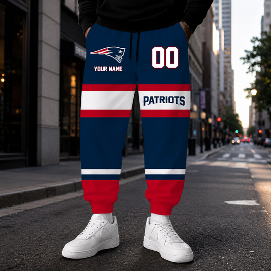 EXCLUSIVE EDITION - NEW CUSTOMIZED NFL27 NEP NEW ENGLAND PATRIOTS SWEATPANTS