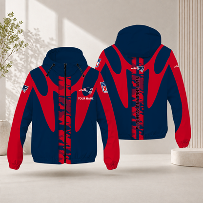 FLASH SALE - NEW CUSTOMIZED NFL27 NEP NEW ENGLAND PATRIOTS WINDBREAKER JACKET