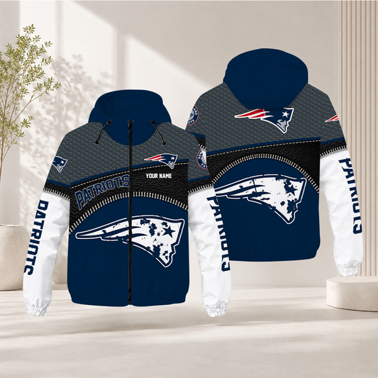 HOT DEAL - NEW CUSTOMIZED NFL27 NEP NEW ENGLAND PATRIOTS WINDBREAKER JACKET
