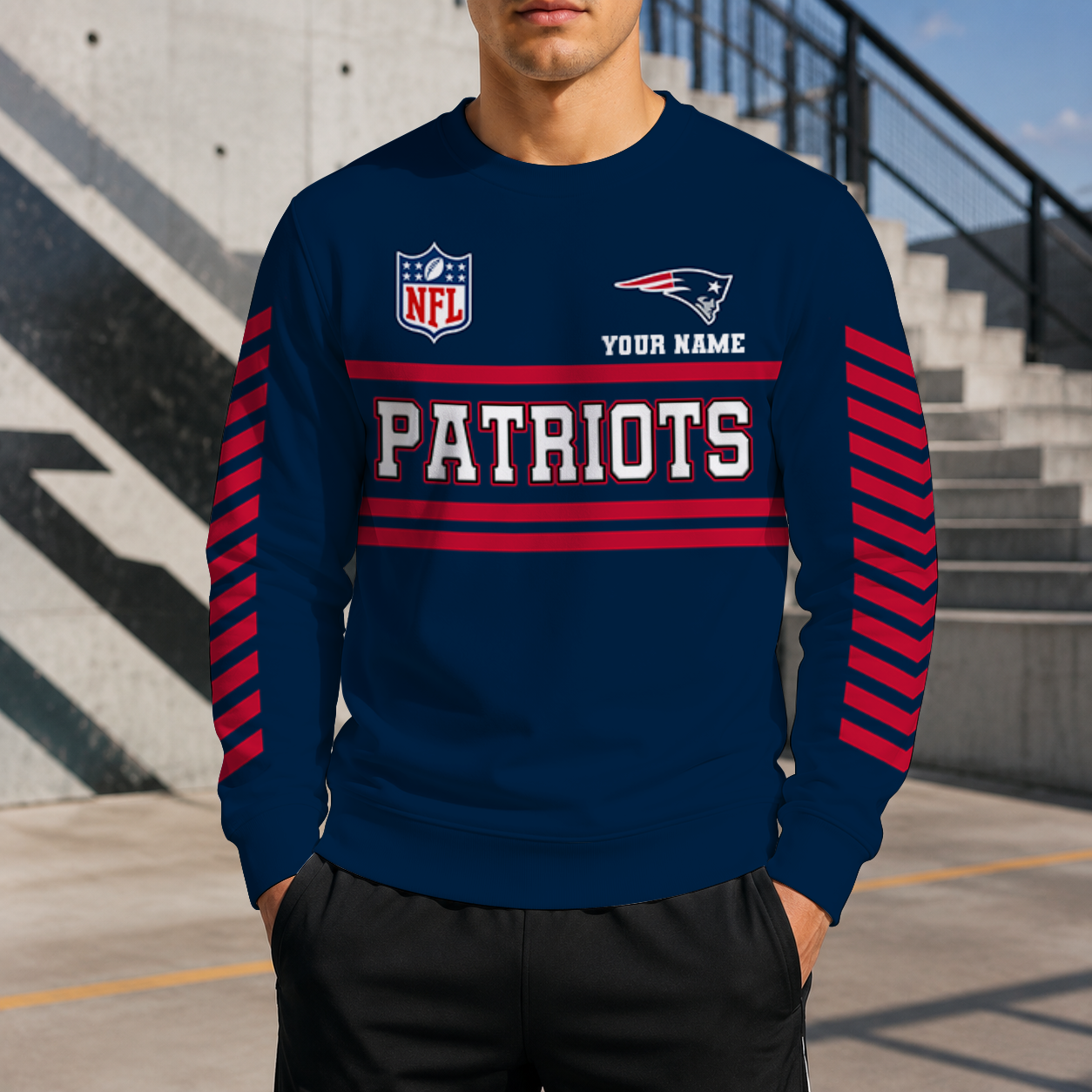 FINAL SALE - NEW CUSTOMIZED NFL27 NEP NEW ENGLAND PATRIOTS UNISEX SWEATSHIRT